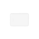 Eco-friendly power bank with charge indicator, 10,000 mAh white colour