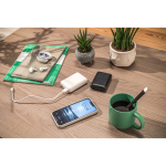 Eco-friendly power bank with charge indicator, 10,000 mAh still life view