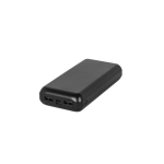 Eco-friendly power bank with charge indicator, 20,000 mAh black colour