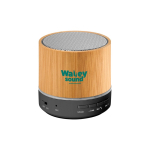 Eco-friendly portable speaker with BT 5.3 connection and 3W power natural colour image with logo