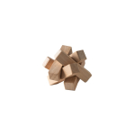 Natural bamboo star-shaped puzzle to assemble natural colour