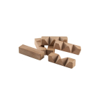 Natural bamboo star-shaped puzzle to assemble natural colour third view
