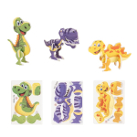 3D paper puzzle 3-in-1 dinosaur, ideal for kids various colours