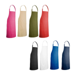 Cotton twill apron, perfect for cooking, 180 g/m2 various colours