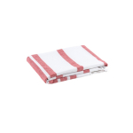 Striped cotton-polyester beach towel with fringes, 180 g/m2 red colour second view