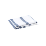 Striped cotton-polyester beach towel with fringes, 180 g/m2 navy-blue colour second view