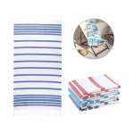 Striped cotton-polyester beach towel with fringes, 180 g/m2 various colours
