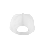 Recycled polyester cap with 5 panels and adhesive closure, 210 g/m2 white colour third view