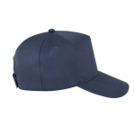 Recycled polyester cap with 5 panels and adhesive closure, 210 g/m2 navy-blue colour second view