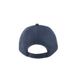 Recycled polyester cap with 5 panels and adhesive closure, 210 g/m2 navy-blue colour third view