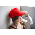 Recycled polyester cap with 5 panels and adhesive closure, 210 g/m2 still life view