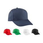 Recycled polyester cap with 5 panels and adhesive closure, 210 g/m2 various colours