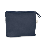 Wash bag made from recycled fabrics with matching zip