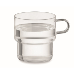 Fully borosilicate glass mug with stackable design, 300 ml transparent colour second view