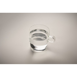 Fully borosilicate glass mug with stackable design, 300 ml transparent colour fourth photographic view