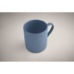 Matte ceramic mug with embossed finish, 340 ml blue colour second photographic view
