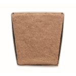 Square biodegradable plant pot with sunflower seeds, made in the EU beige colour seventh view