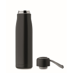 Leak-proof stainless steel bottle with cord handle, 500 ml black colour seventh view