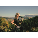 Leak-proof stainless steel bottle with cord handle, 500 ml dark green colour ambient view