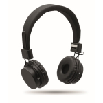 Foldable wireless headphones with built-in microphone black colour