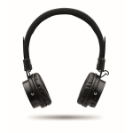 Foldable wireless headphones with built-in microphone black colour second view