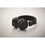 Foldable wireless headphones with built-in microphone black colour fourth photographic view