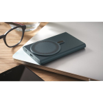 Magnetic fast-charging wireless charger with power bank, 15W blue colour ambient view