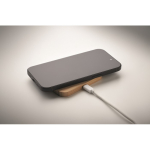 Bamboo box with strap and wireless charging function, 15W wood colour photographic view