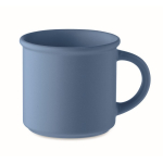 Monochrome matte-finish mug with upper rim, 300 ml blue colour
