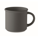 Monochrome matte-finish mug with upper rim, 300 ml dark grey colour
