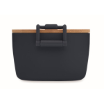 Lunchbox with bamboo lid and two side-locking clips, 700 ml navy-blue colour seventh view