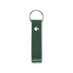 Keyring with synthetic leather strap in classic colours