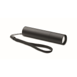 Rechargeable torch with 3 light settings and zoom function black colour