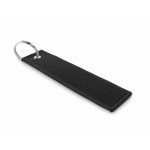Rectangular keyring made of polyester fabric in various colours black colour