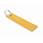 Rectangular keyring made of polyester fabric in various colours yellow colour