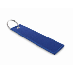 Rectangular keyring made of polyester fabric in various colours royal blue colour
