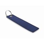 Rectangular keyring made of polyester fabric in various colours navy-blue colour