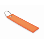 Rectangular keyring made of polyester fabric in various colours neon orange colour