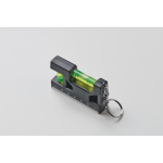 Keyring with dual bubble level, 7 cm ruler, and magnetic base black colour second photographic view
