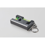 Keyring with dual bubble level, 7 cm ruler, and magnetic base black colour fourth photographic view