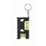 Keyring with dual bubble level, 7 cm ruler, and magnetic base black colour seventh view