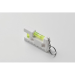Keyring with dual bubble level, 7 cm ruler, and magnetic base white colour second photographic view