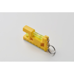 Keyring with dual bubble level, 7 cm ruler, and magnetic base yellow colour second photographic view