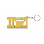 Keyring with dual bubble level, 7 cm ruler, and magnetic base yellow colour eighth view