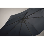 Windproof umbrella with pouch and storage compartment, Ø100 blue colour photographic view
