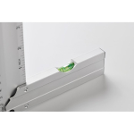 Aluminium set square with bubble level and 30cm ruler silver colour second photographic view