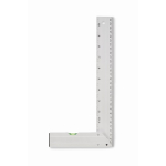 Aluminium set square with bubble level and 30cm ruler silver colour fifth view