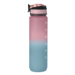 RPET bottle with spout and water consumption schedule, 1L