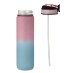 RPET bottle with spout and water consumption schedule, 1L