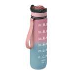 RPET bottle with spout and water consumption schedule, 1L